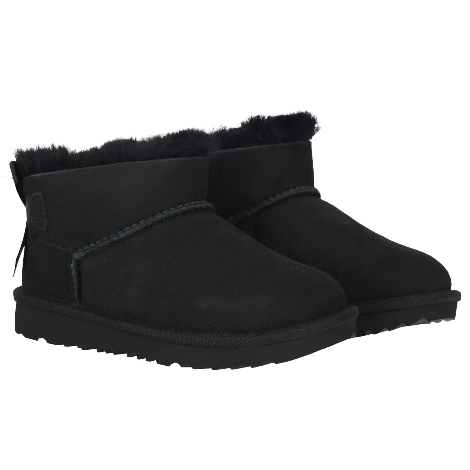 Girls Black Ultra Mini Bailey Bow Boots, 1, hi-res