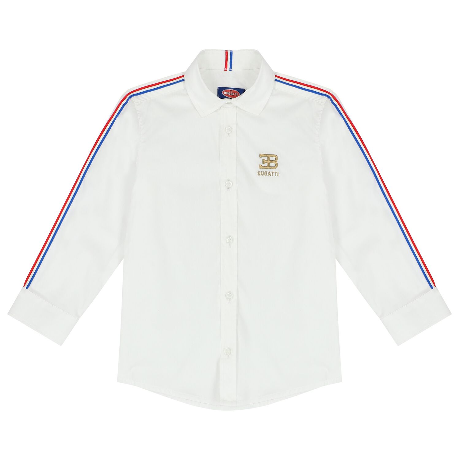 Boys White Logo Shirt, 1, hi-res