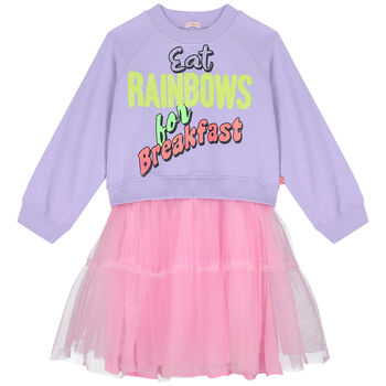 Girls Purple & Pink Tulle Dress