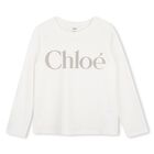 Girls Mini Me White Long Sleeve Top, 1, hi-res