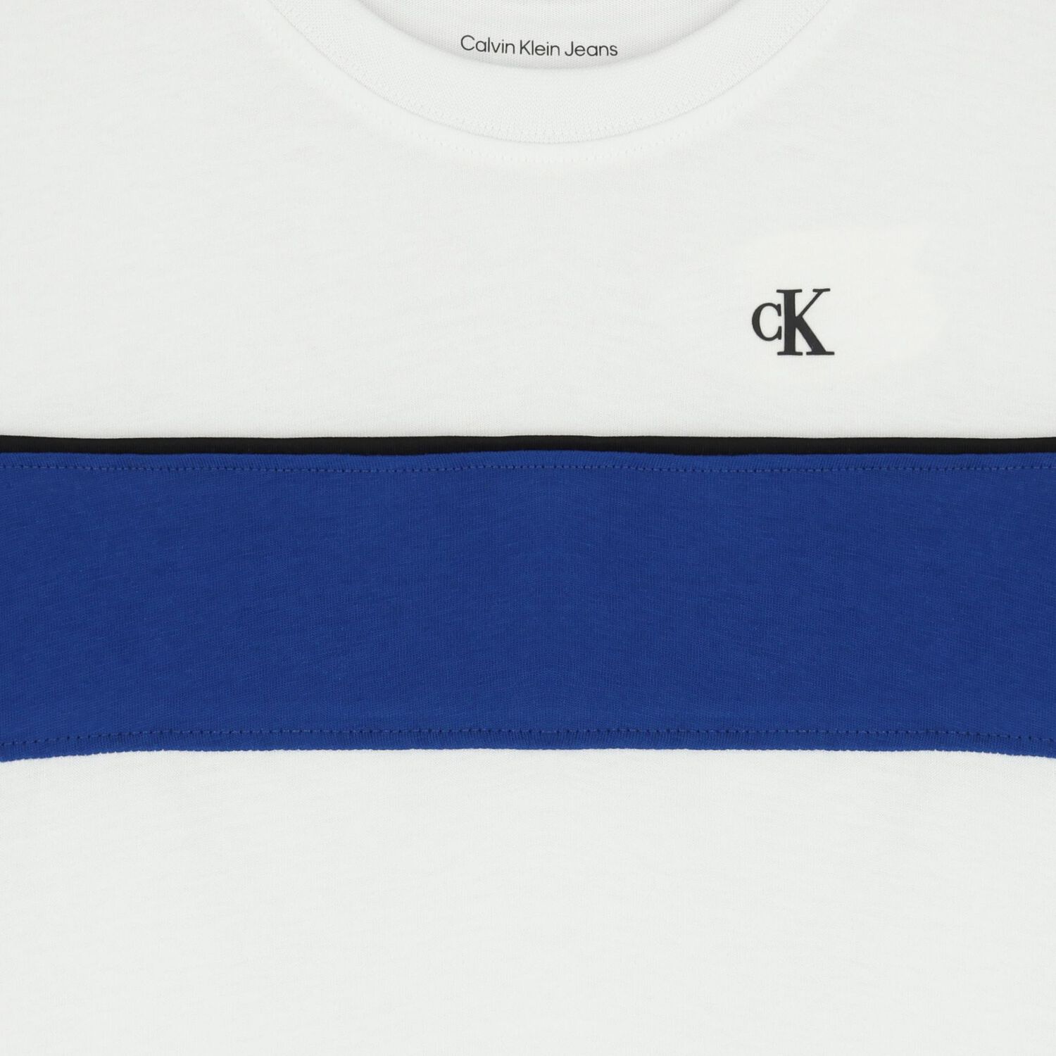 تي شيرت أولاد بالشعار باللون الأبيض, 1, hi-res