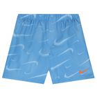Boys Blue Logo Shorts, 1, hi-res