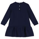 Baby Girls Navy Blue Polo Bear Dress Set, 1, hi-res