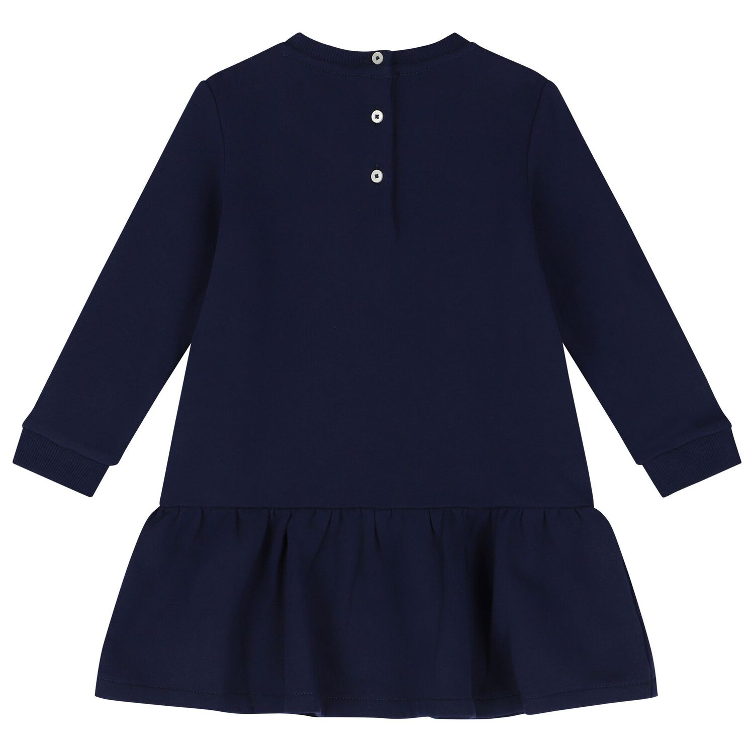 Baby Girls Navy Blue Polo Bear Dress Set, 1, hi-res