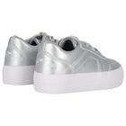 Girls Silver Logo Chunky Trainers, 1, hi-res