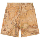 شورت بطبعة خريطة باللون البيج للأولاد, 1, hi-res