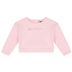 طقم تنورة بالشعار باللون الوردي, 1, hi-res