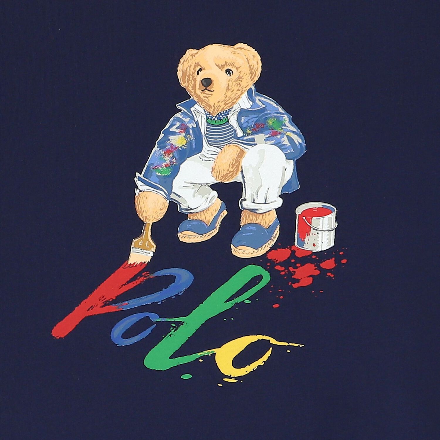 Boys Navy Blue Polo Bear T-Shirt, 1, hi-res