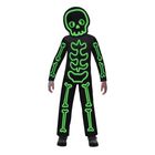 Boys Black & Green Halloween Skeleton Costume, 1, hi-res