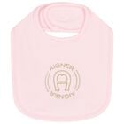 Baby Girls Pink Logo Bib, 3, hi-res