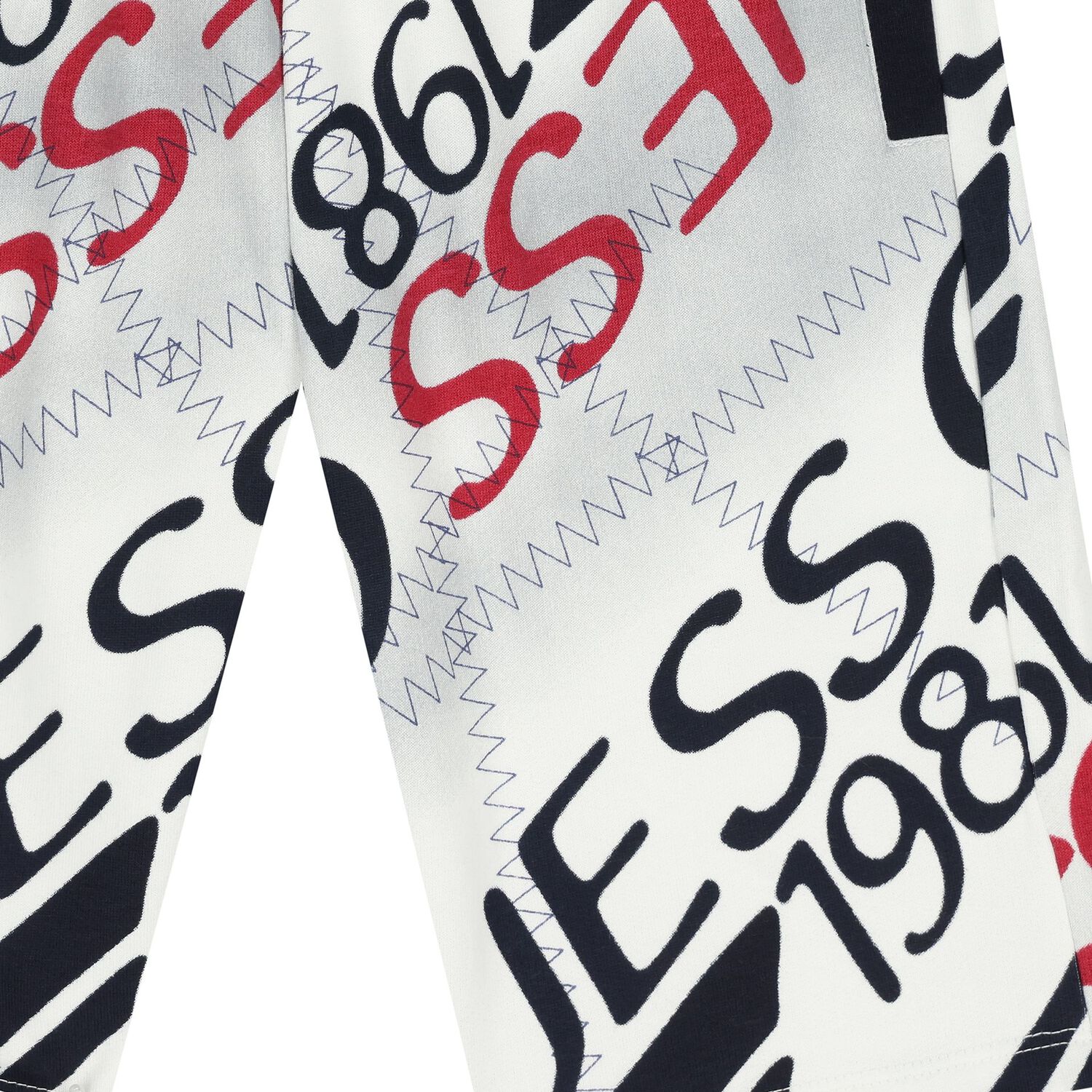 Boys White Logo Shorts, 1, hi-res