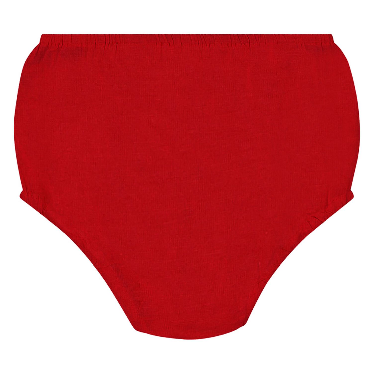 فستان بنات تول مكشكش باللون الأحمر, 1, hi-res