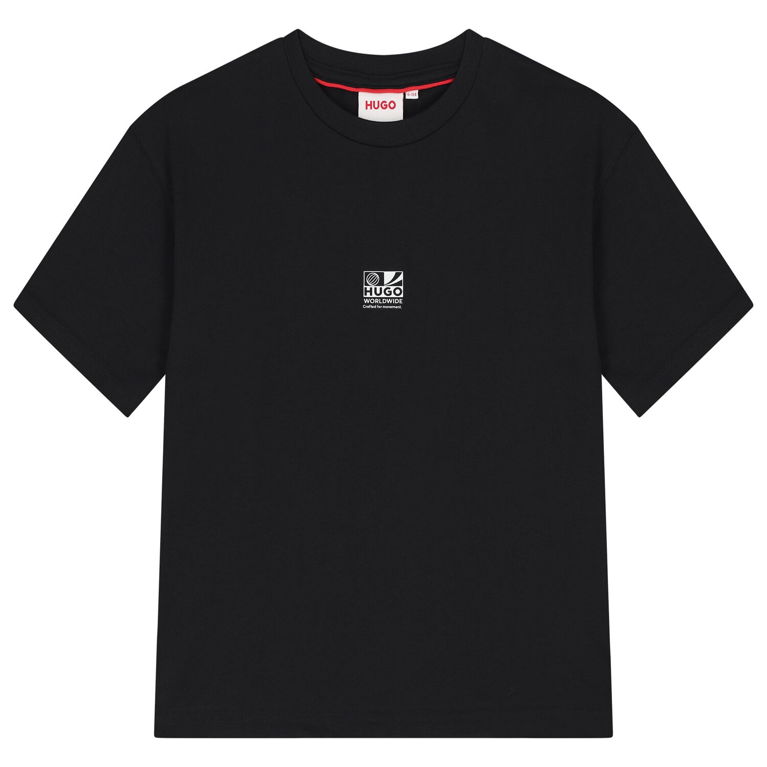 Boys Black Logo T-Shirt, 1, hi-res