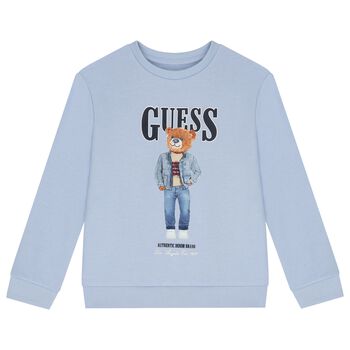 Boys Blue Teddy Bear Sweatshirt 