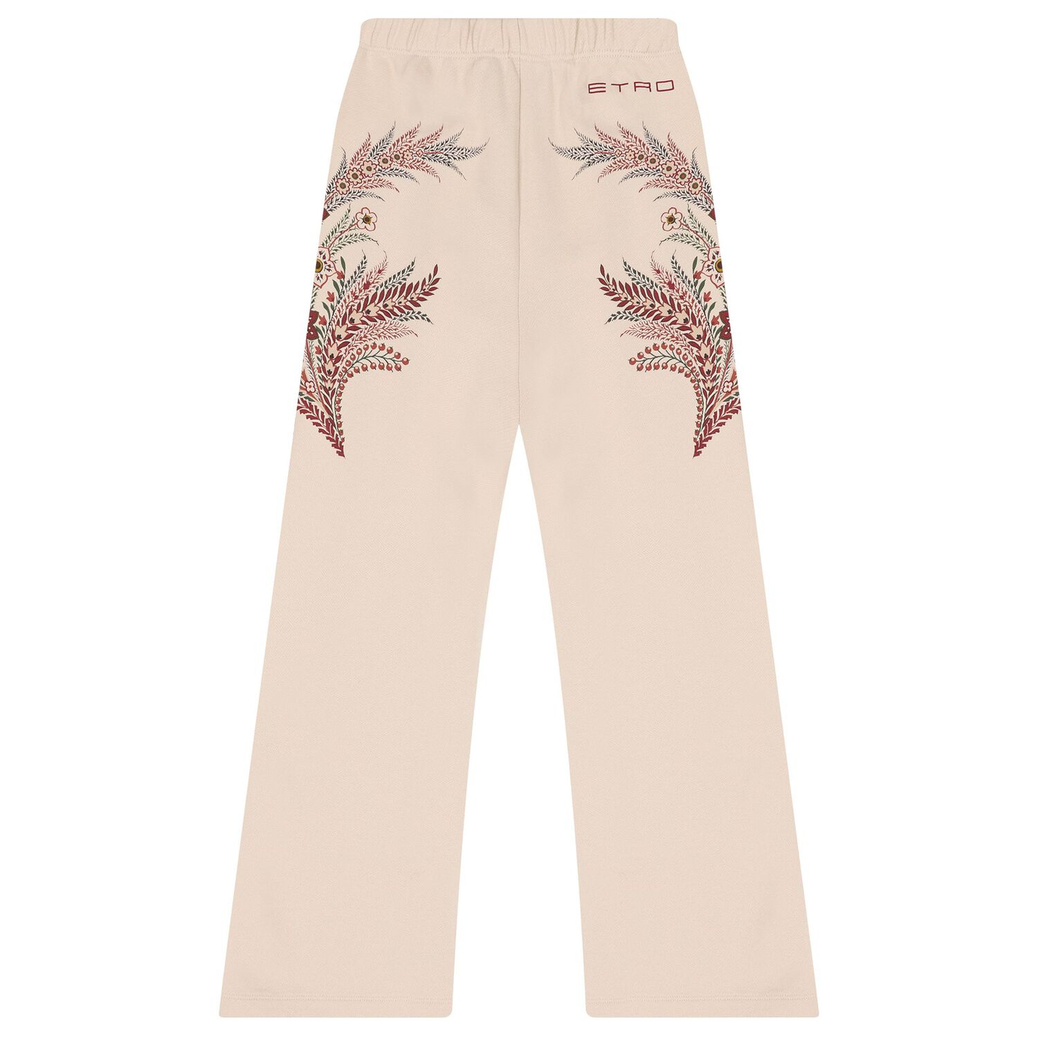 Girls Beige Floral Trousers, 1, hi-res