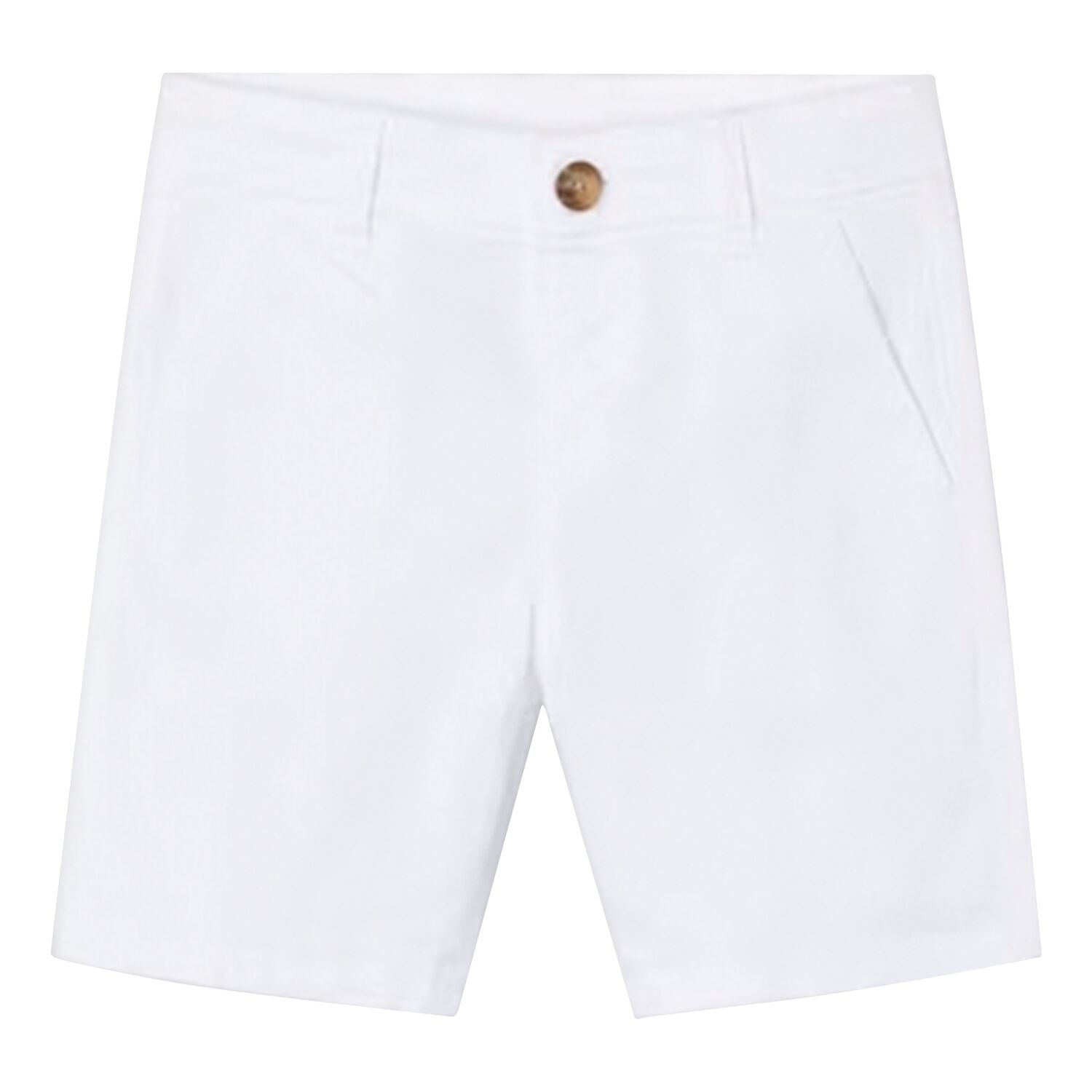 Boys White Chino Shorts, 3, hi-res