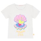 Girls White Seashell T-Shirt, 1, hi-res