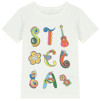 Girls White Logo T-Shirt