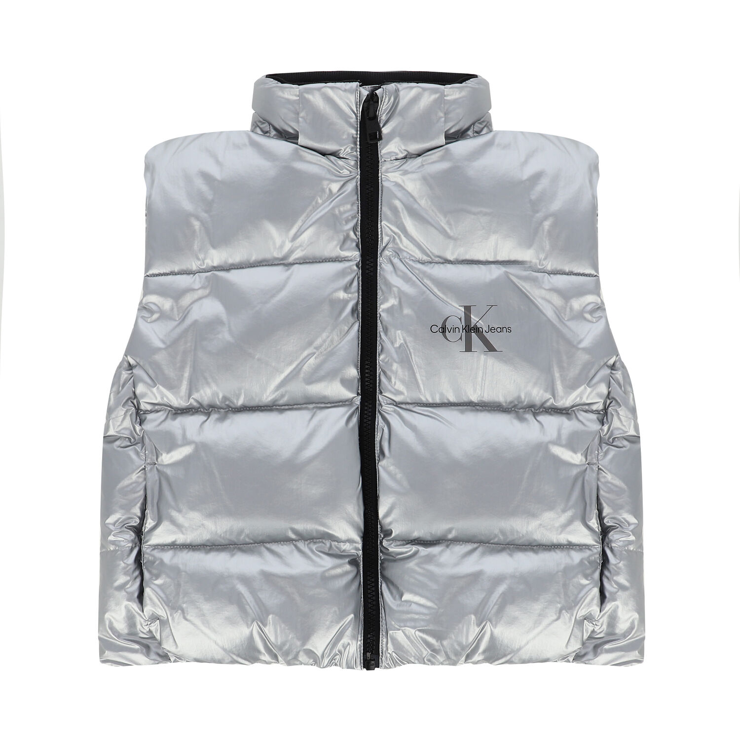 Girls Silver 2-in-1 Logo Padded Puffer Jacket, 1, hi-res image number null