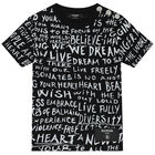 تيشيرت بالشعار باللون الاسود والابيض, 2, hi-res