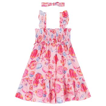 Girls Pink Sea Creature Dress Set