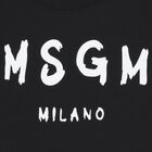 توب بأكمام طويلة بالشعار باللون الأسود, 1, hi-res