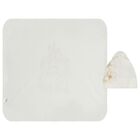 طقم بطانية و قبعة للبنات باللون العاجي, 1, hi-res