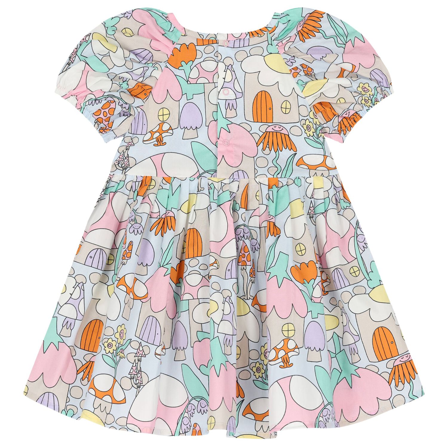 فستان بنات بالشعار متعدد الألوان, 1, hi-res image number null