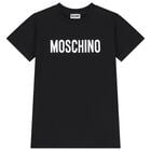 فستان بنات بالشعار باللون الاسود , 2, hi-res