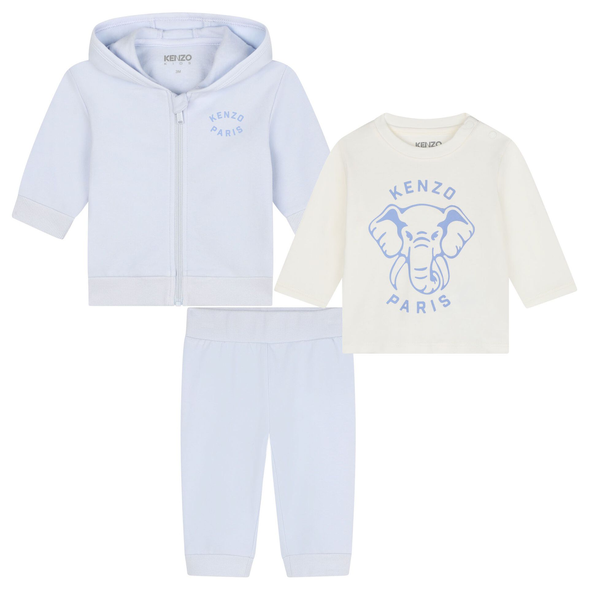 KENZO KIDS Blue Elephant Baby Tracksuit Set Junior Couture QA