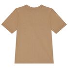 Boys Beige Logo T-Shirt, 3, hi-res