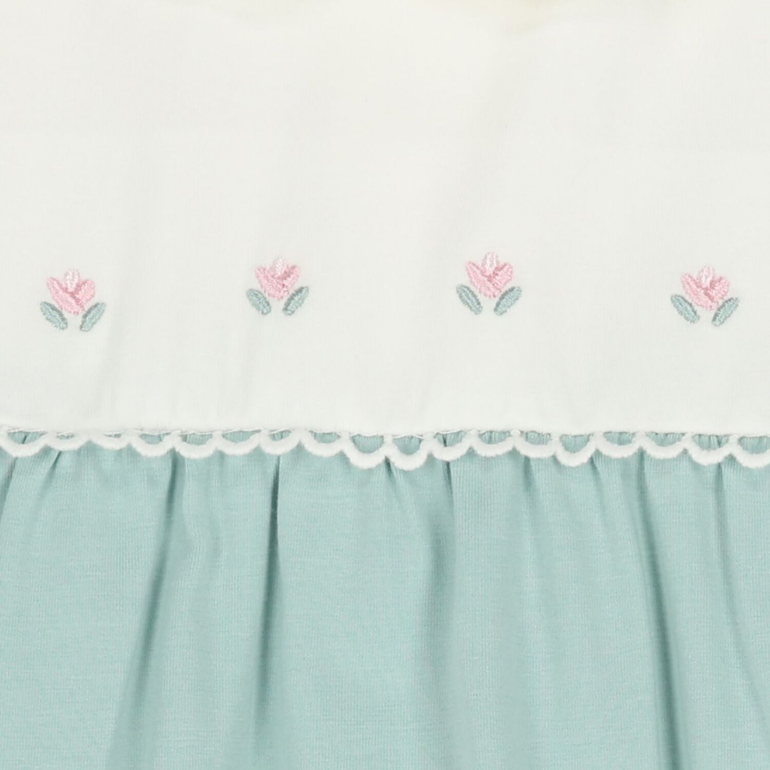 Baby Girls Ivory & Green Babygrows ( 2-Pack ), 2, hi-res