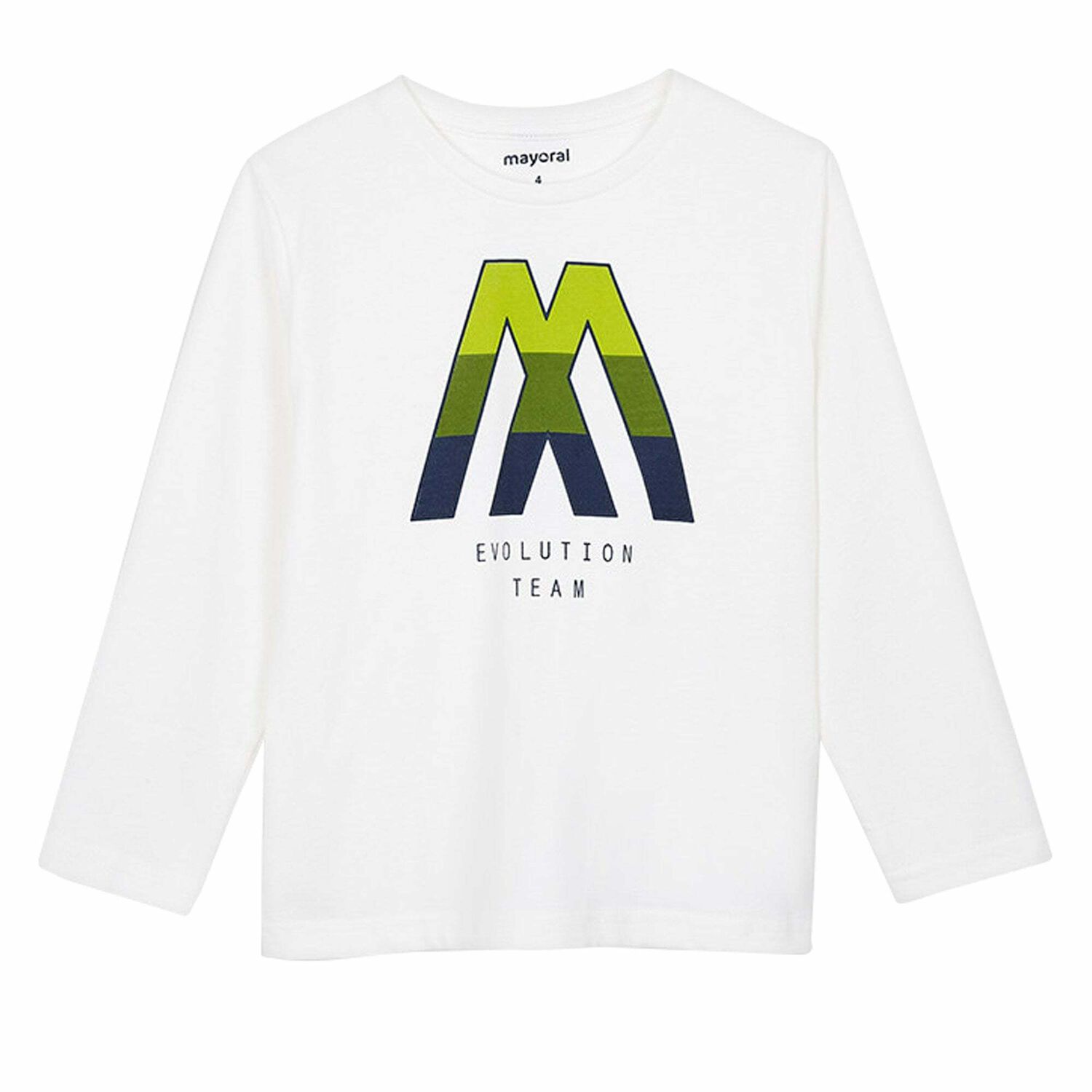 Boys White Logo Top, 1, hi-res