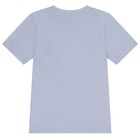 تيشيرت بالشعار باللون الأزرق للأولاد, 1, hi-res