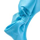 Girls Turquoise Blue Satin Headband, 1, hi-res