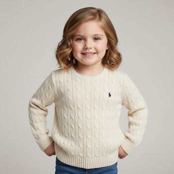 سترة صوفية بشعار بولو للبنات