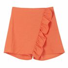 Girls Orange Skort, 1, hi-res