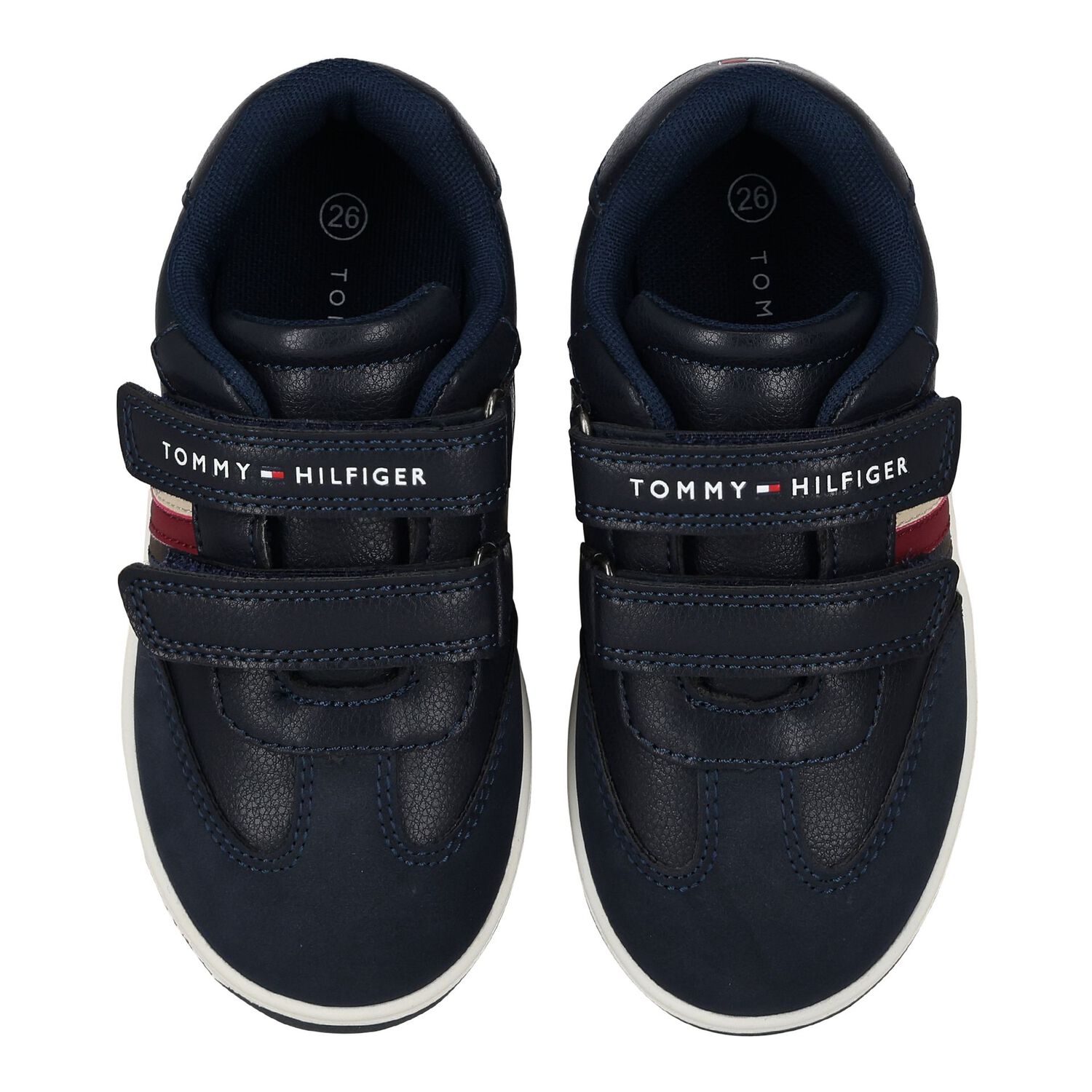 Boys Navy Blue Loggo Trainers, 1, hi-res