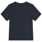 Boys Navy Blue Logo T-Shirt, 4, hi-res