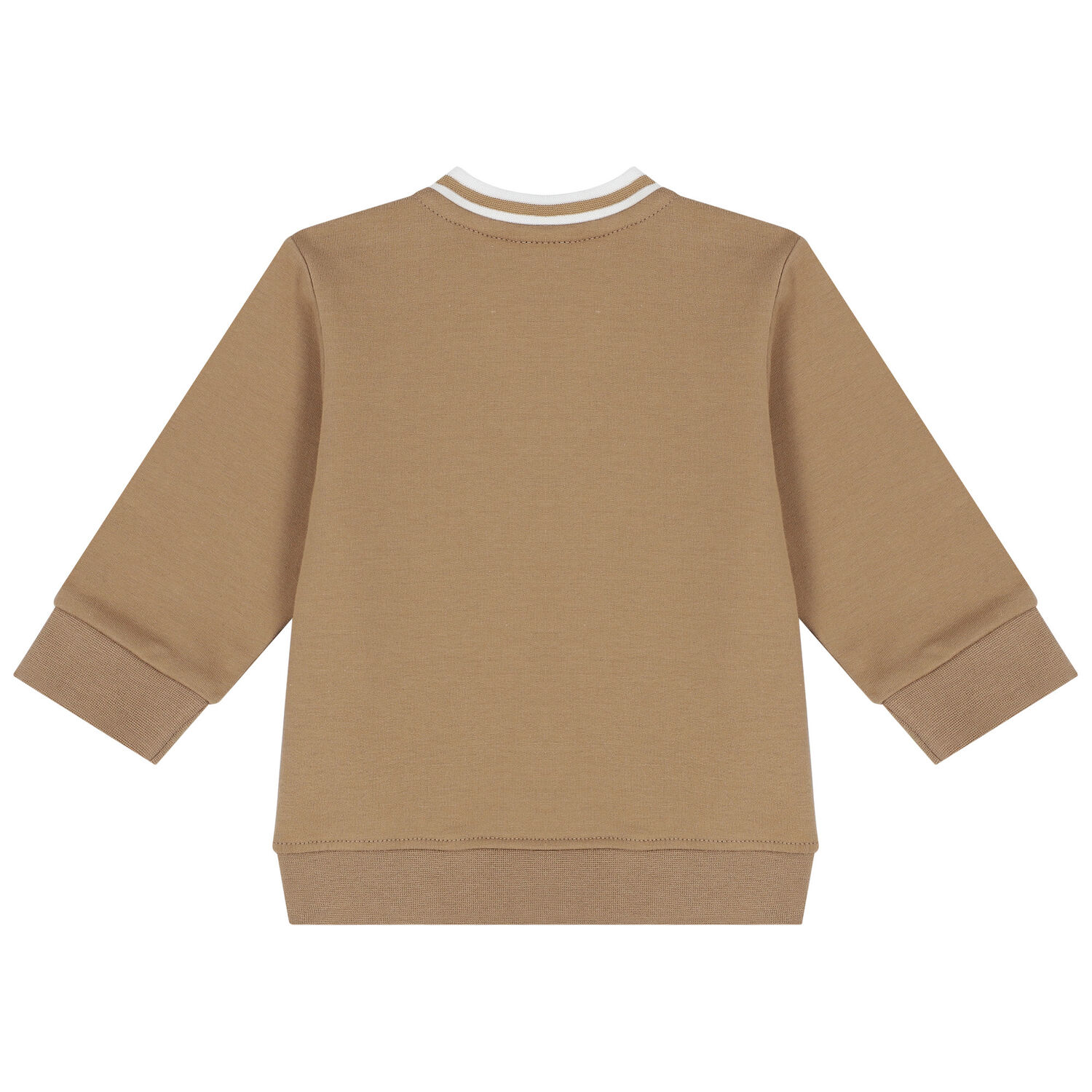 بدلة رياضية أولاد بالشعار باللون البيج والاسود, 1, hi-res