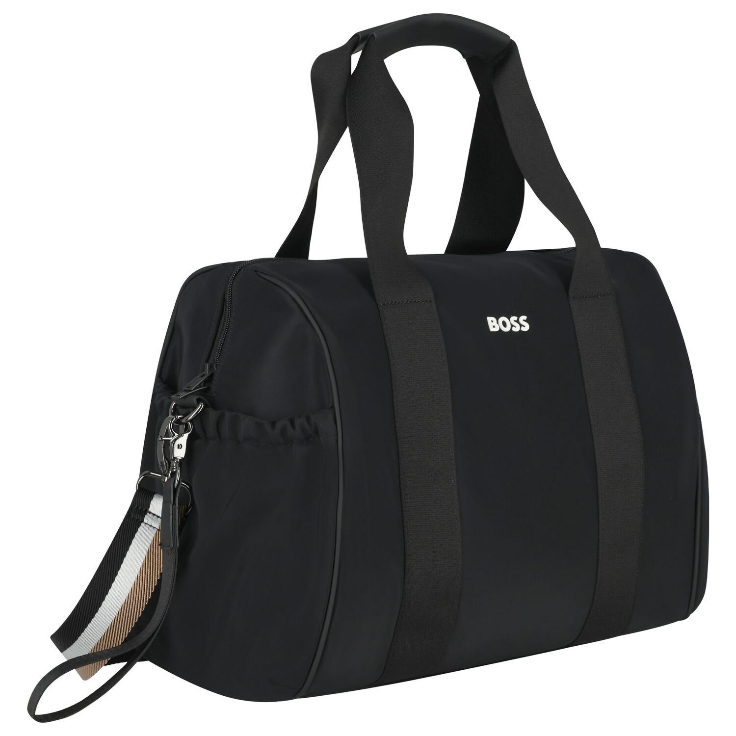 Black Logo Baby Changing Bag , 1, hi-res
