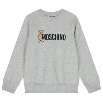 Grey Teddy Bear Logo Sweatshirt
