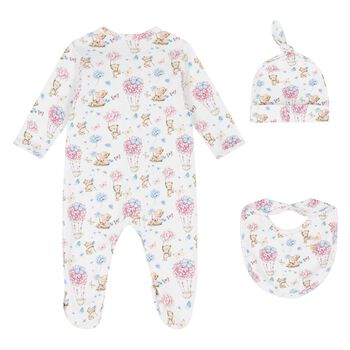 Baby Girls White Azalia Babygrow Set