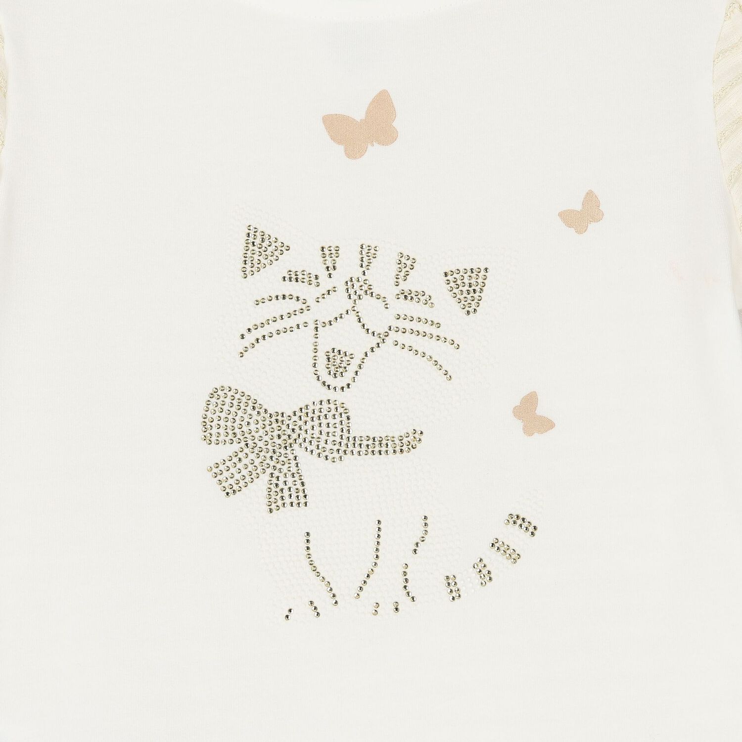 طقم تنورة بنات تول باللون العاجي والذهبي   , 1, hi-res image number null