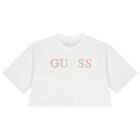 Girls White Logo T-Shirt, 2, hi-res