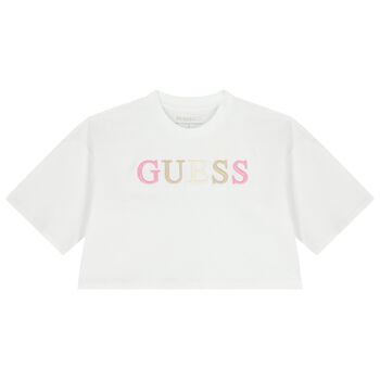 تيشيرت بنات بالشعارباللون الابيض 