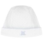 Baby Boys White & Blue Bunny Hat, 1, hi-res
