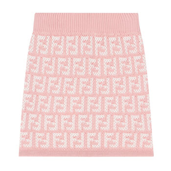 Girls Pink FF Logo Skirt
