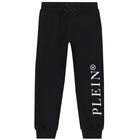 Boys Black Logo Joggers, 1, hi-res