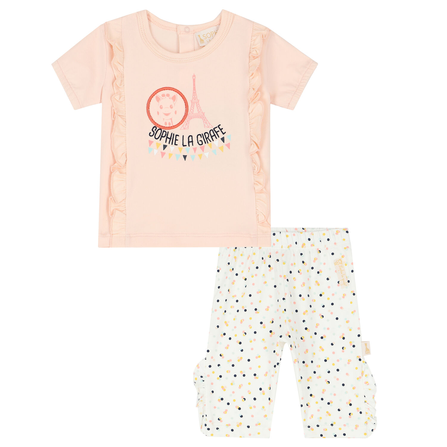 Baby Girls Pink & Ivory Trousers Set, 1, hi-res image number null